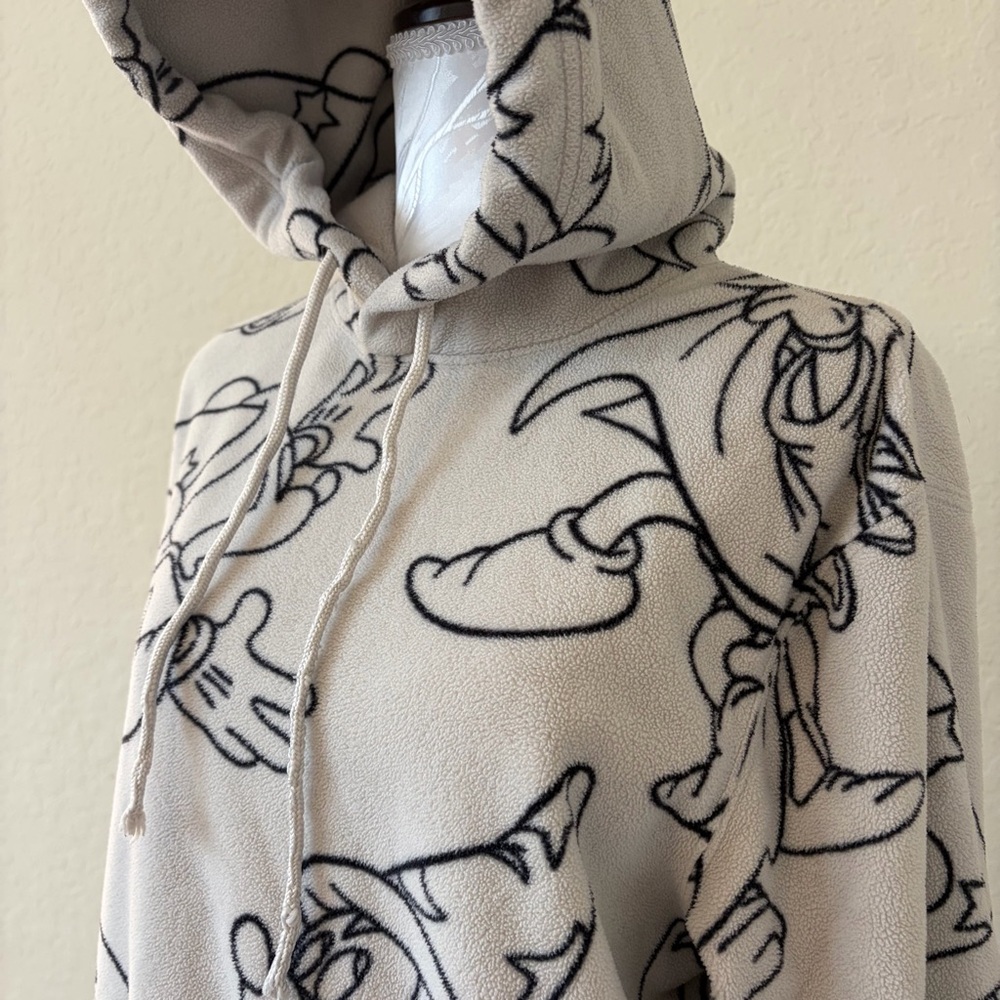 H&M Disney Wizard Mickey‎ Mouse Cream Fleece Hoodie XS - Picture 6 of 15